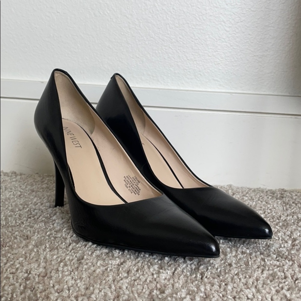 Nine West Black Patent Stiletto Heels